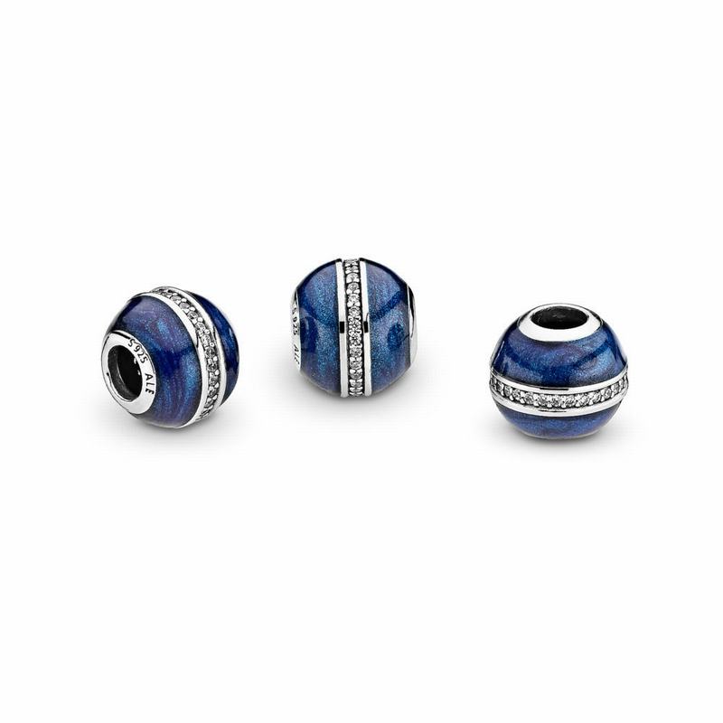 Talismane Pandora Orbit Argint/Albastri (uPQtHSq9)